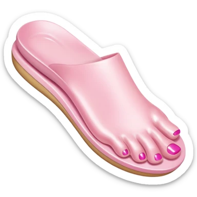foot sole with lotion, pedicure sticker