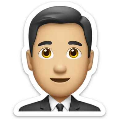 Asia man with suit sticker