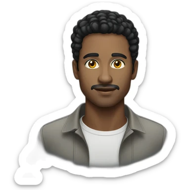 Blackhair man ukraine sticker