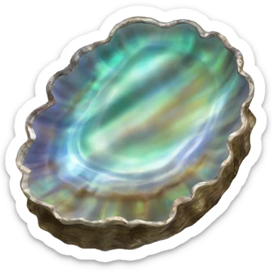 Abalone shell sticker