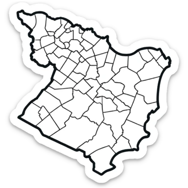 minimalist outline map of Sicily on paper, clean cartographic view sticker
