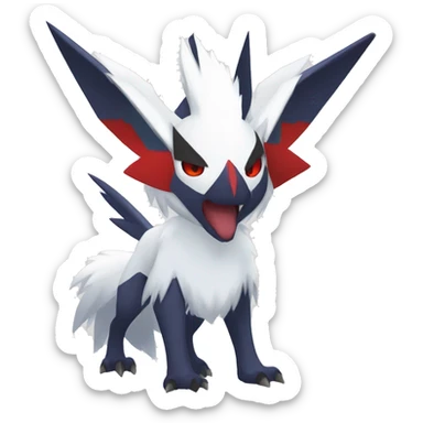Cool Edgy Absol-Zangoose-Quilava, full body sticker