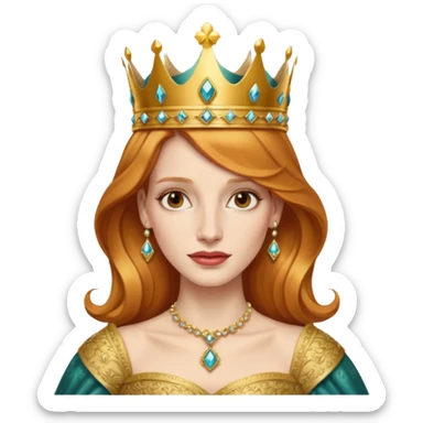 Jessica Chastain, as a queen sticker
