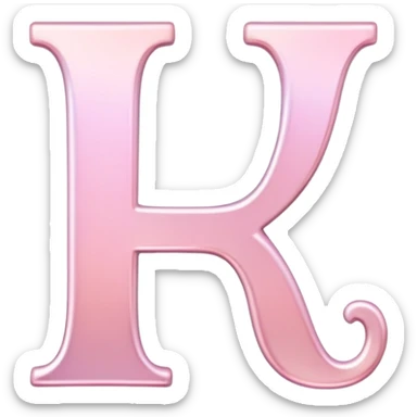 Iridescent pastel pink romantic Font setting icon with letter H sticker