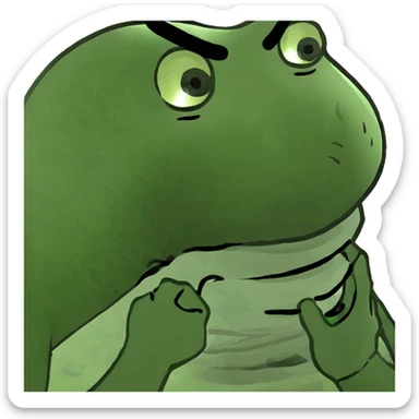 Man chocking himself sticker