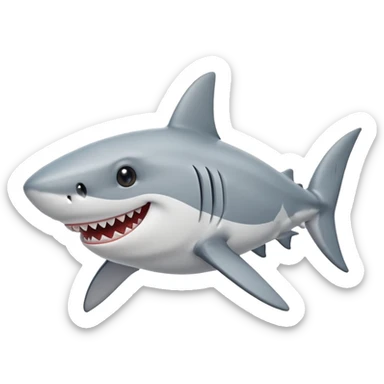 Shark from the meme tralalero tralala sticker