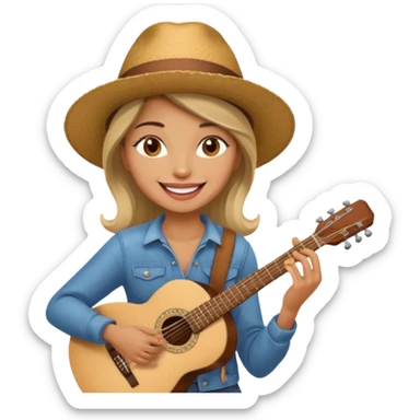 Street Music Performer woman sticker