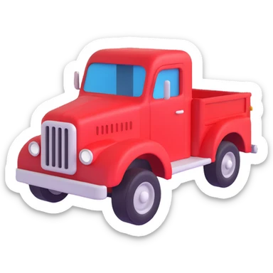 generate me a 3D red truck shawarma sticker