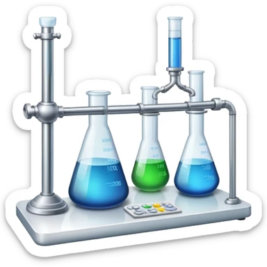 chemistry lab equipment sticker
