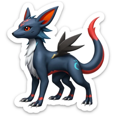 Salandit-Nargacuga-Umbreon-Silvally-fusion (full body) sticker