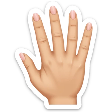 Hand with Index, Middle, and Pink out straight with ring finger bent in tight sticker