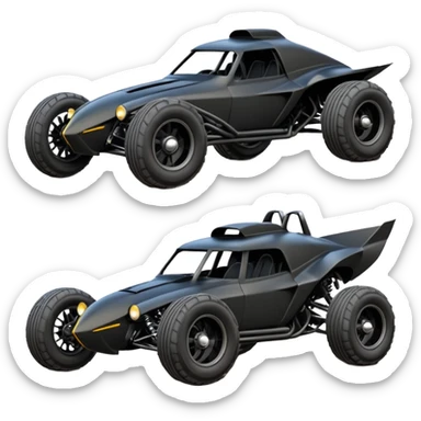 futuristic Venom Batmobile loosely based on 1956 freightliner van (flat long straight organically-shaped mechanical roomy interior seating inside the body) stealthy town hot rod desert dirt racing rwd buggy  sticker