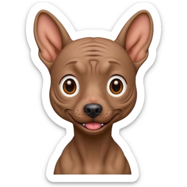 Xoloitzcuintle Dog crazy expression sticker