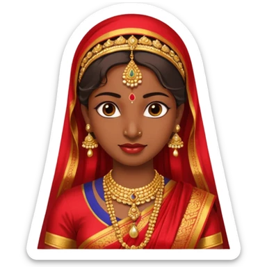South indian bride getup. sticker