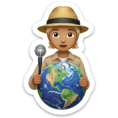 earth + reporter sticker