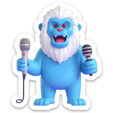 yeti, professional news reporter with microphone sticker