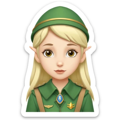 scouts girl elf sticker