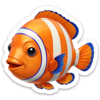 Ball of Goo with Rainbow Clownfish sticker