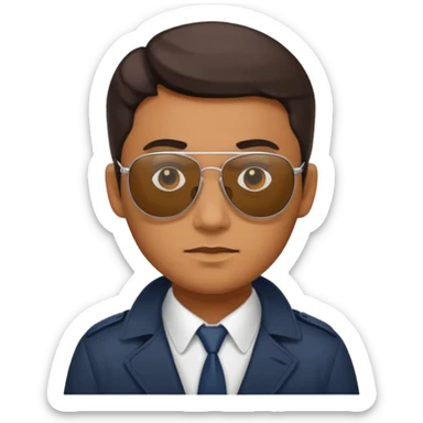 Sunglasses-wearing detective sticker