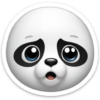 Stunned panda sticker