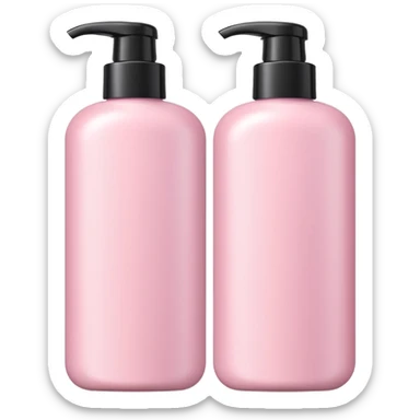 light pink shampoo and conditioner bottles sticker