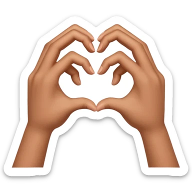 separated love hand sign (this 🫶🏻 but divided into two) sticker