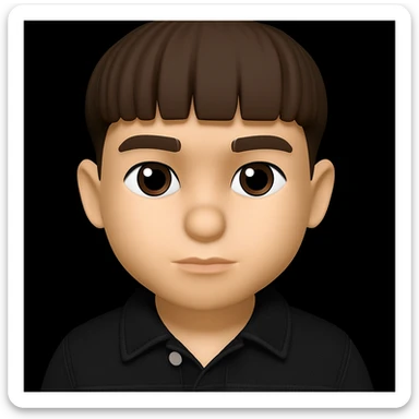 Change only the boy's outfit to a black denim jacket. Do not change the boy's face, hair, or any other features. Keep everything else exactly the same as the original image. sticker