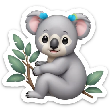 koala bear GIF emojis created based on BTS BT21 Koya character, i want the same aesthetics and can be uploaded to Slack. i want it to be REAL CUTE sticker