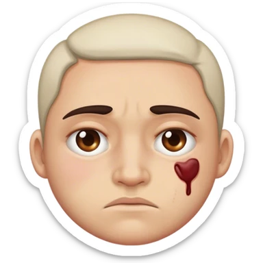 Getting punched in the face sticker