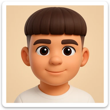 Transform this portrait into a beautiful 3D emoji style. Create a polished, vibrant, and visually appealing 3D emoji portrait with smooth shading and a friendly expression, resembling microsoft style 3d fluent emojis. sticker