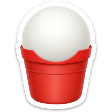 ping pong ball red cup sticker
