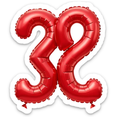 Balloons that say 30 in shape sticker