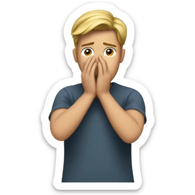 Someone in and distress with both hands up  sticker