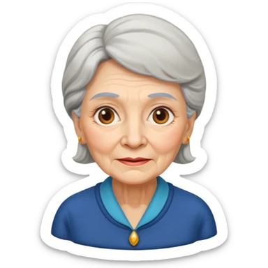Old Lady 54 age sticker