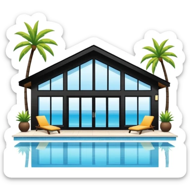 pool house sticker
