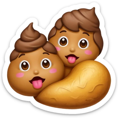 Poop in kisses sticker