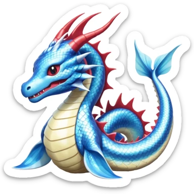 Gyarados-Lapras-Salamence-Dratini-Dragonair-fusion-hybrid-creature  sticker