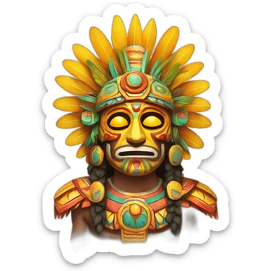 Huitzilopochtli Mexican God and Sun sticker