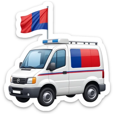 compact cargo vehicle with European flag sticker