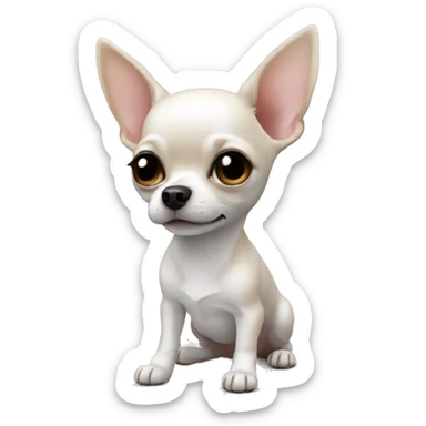 Mini Chihuahua white sticker