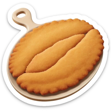 uncooked plain chicken milanese sticker