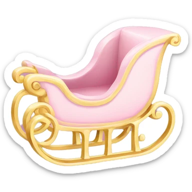 light pink sleigh sticker