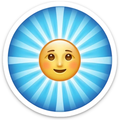 A lot of light blue rays  sticker