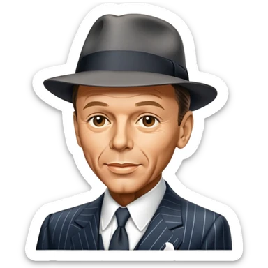 frank sinatatra pinstripe gangster sticker