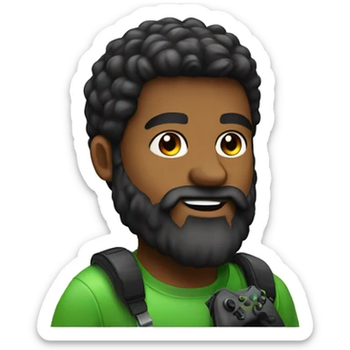 Gamer 28 years with beard black  sticker