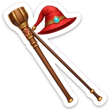 red mage cane sticker