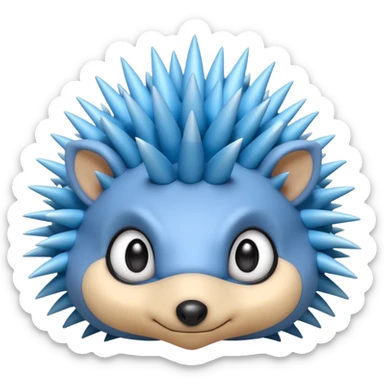alien hedgehog pokemon face sticker