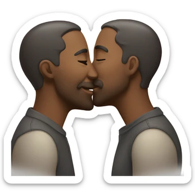 gay guys kissing sticker