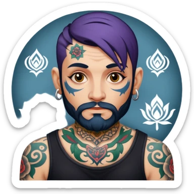 tattooed folk tattoo artist eccentric sticker