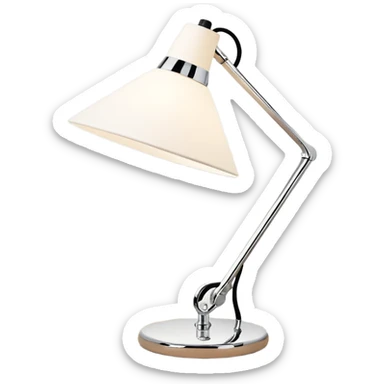 Lamp Poul Henningsen for Louis Poulsen PH 2/1 table lamp in white and chrome sticker